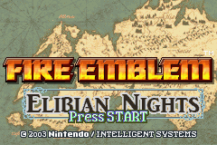 Fire Emblem - Elibian Nights (v4) Title Screen